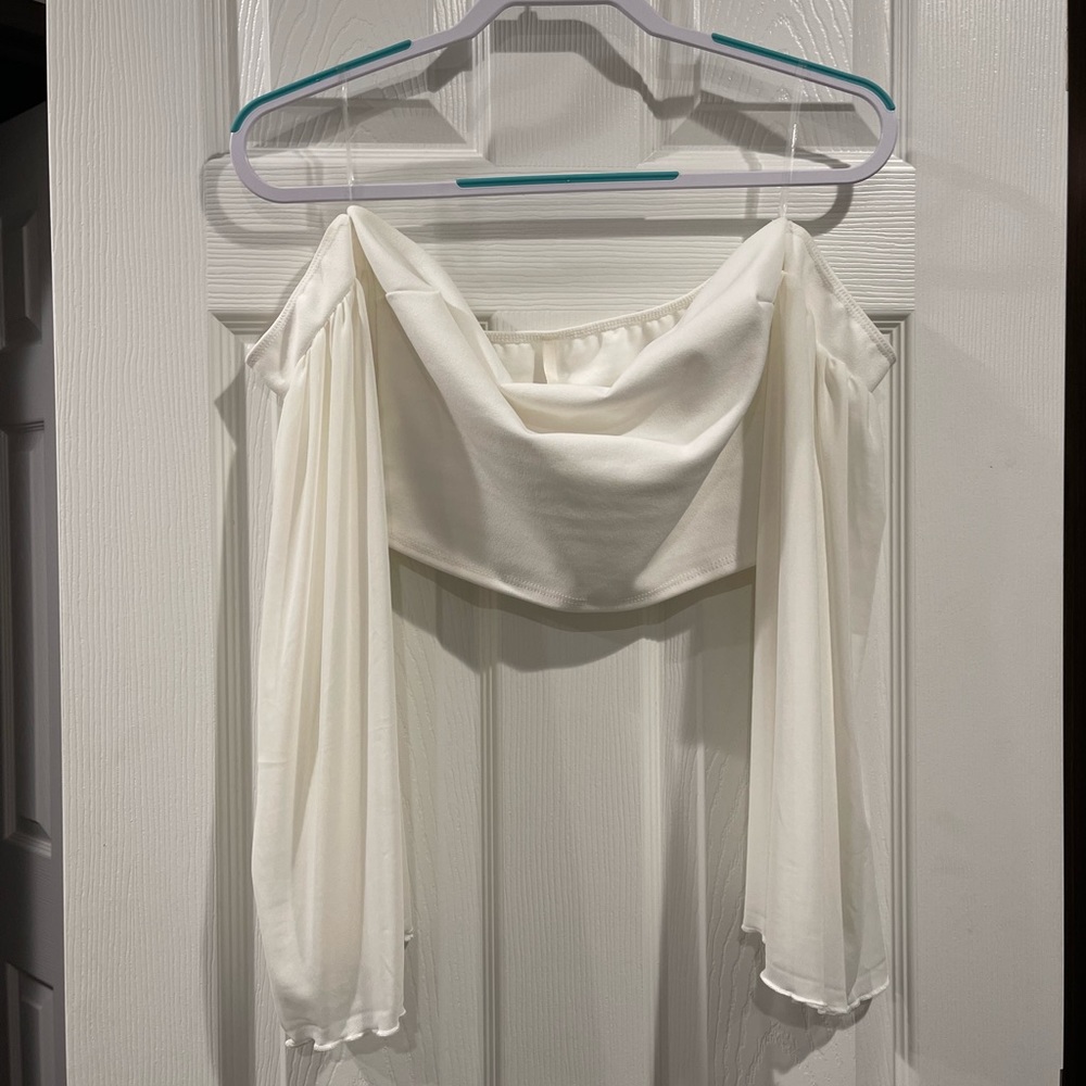 Flowy White off shoulder top